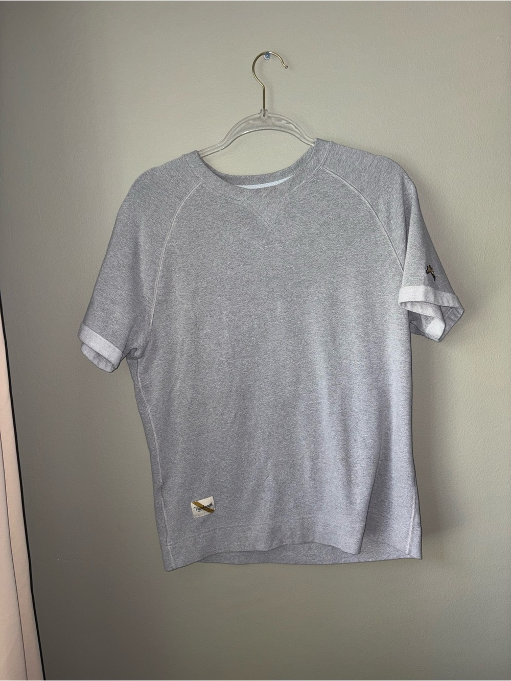 Gray Short-Sleeve Sweatshirt - Unbranded